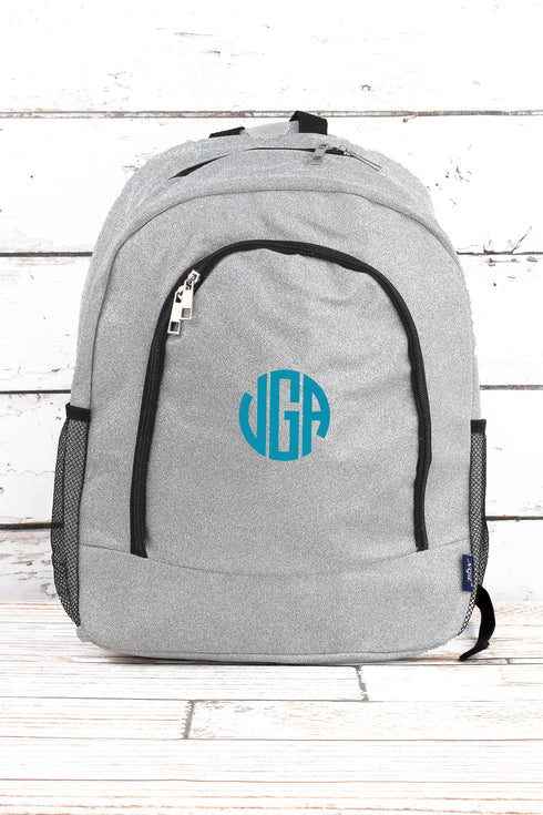 Silver Glitz & Glam Large Backpack