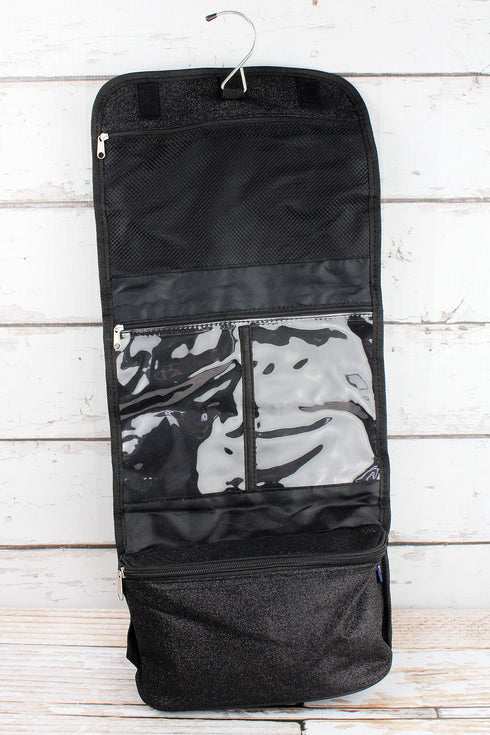 Black Glitz & Glam Roll Up Cosmetic Bag