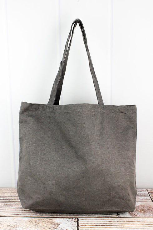 Liberty Bags Gray Large Canvas Tote