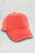 Washed Coral Baseball Cap