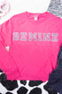 Be Mine Pink Sparkle Patch Unisex HD Cotton Long Sleeve Tee