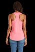 Next Level Ladies' Colorblock Racerback Tank, White/Hot Pink *Personalize It!
