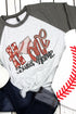 Baseball Home Sweet Home Tri-Blend Unisex 3/4 Raglan