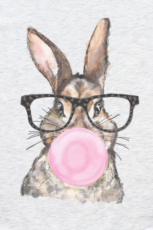 Bubblegum Bunny Tri-Blend Unisex 3/4 Raglan