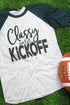 Classy Until Kickoff Tri-Blend Unisex 3/4 Raglan