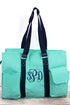 Scrub Life Mint with Navy Trim Large Organizer Tote