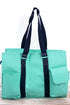 Scrub Life Mint with Navy Trim Large Organizer Tote