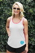 Next Level Ladies' Colorblock Racerback Tank, Turquoise/Black *Personalize It!