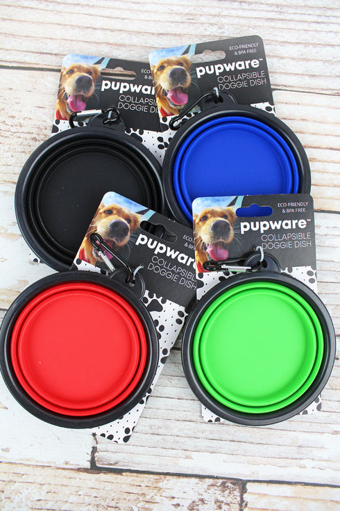 One Pupware Collapsible Silicone Doggie Dish - SHIPS ASSORTED
