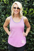 Next Level Ladies' Colorblock Racerback Tank, Lilac/Heather Gray *Personalize It!