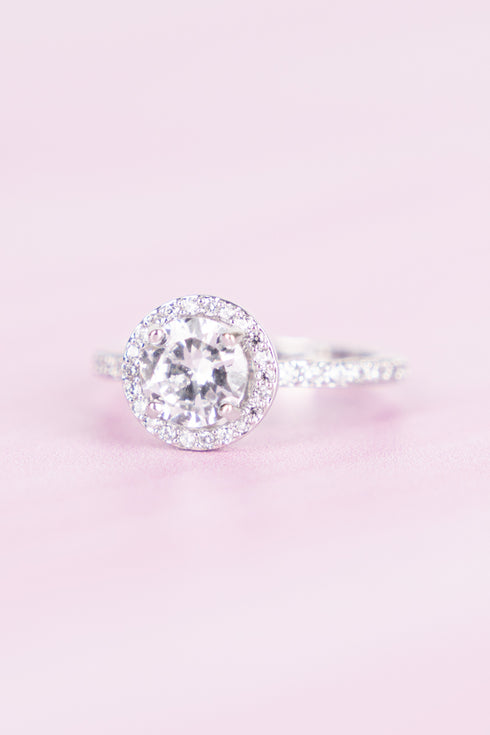 Dare To Dazzle Cubic Zirconia Silvertone Ring