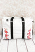 Baseball Laces with Black Trim Large Organizer Tote