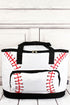 Baseball Laces and Black Cooler Tote with Lid
