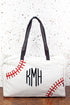 Embroidered Baseball Laces Day to Day Shoulder Tote