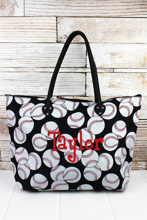 Baseball Large Shoulder Tote
