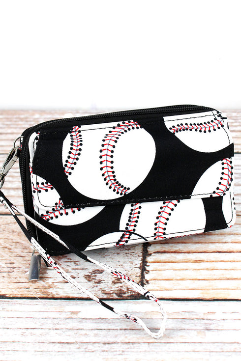 Baseball Crossbody Organizer Clutch