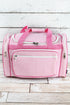Pink Striped Seersucker Duffle Bag 20"