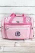 Pink Striped Seersucker Duffle Bag 20"