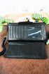 Black Faux Leather Wristlet Wallet