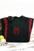 Black Baseball Laces Tote Bag