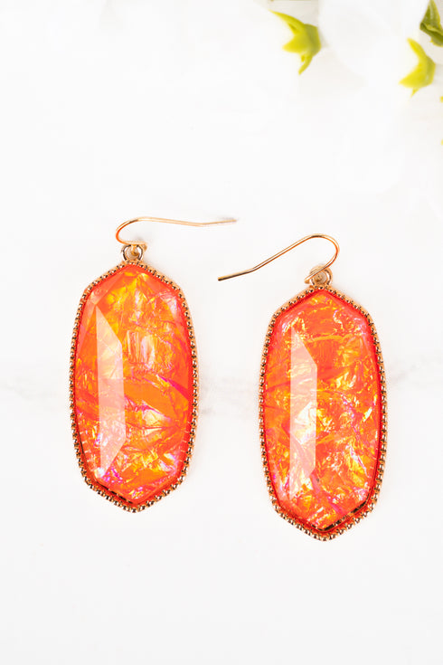 Mia Coral Opal Earrings