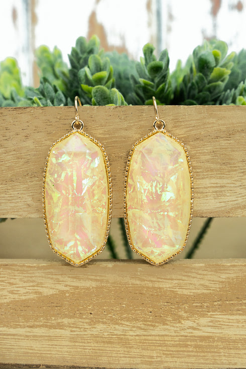 Mia Ivory Opal Earrings
