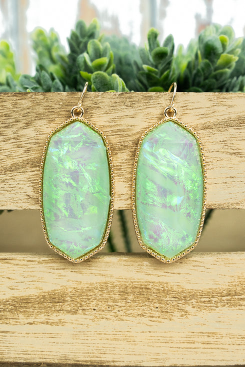 Mia Mint Opal Earrings