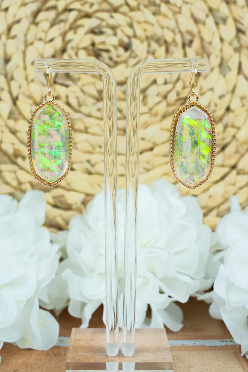 Lorelei Clear Opal Earrings
