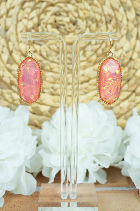 Lorelei Pink Opal Earrings