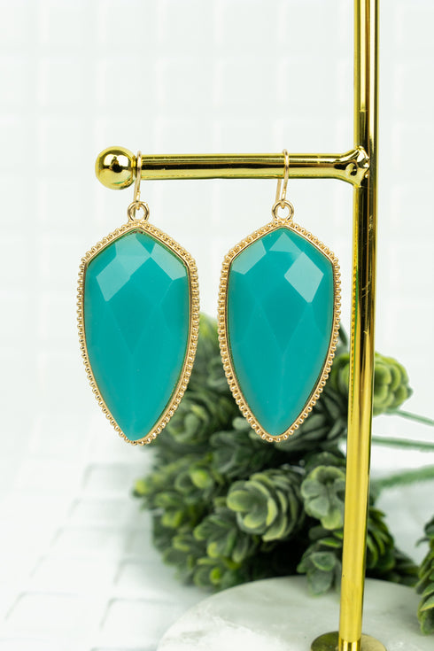 Miara Aqua Petal Earrings
