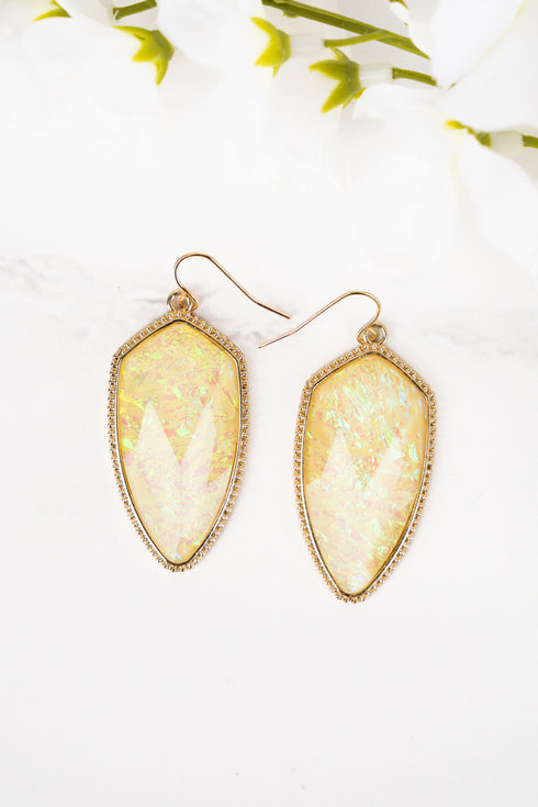 Miara Ivory Opal Petal Earrings