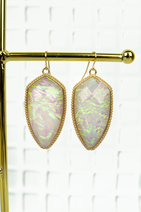 Miara Lavender Opal Petal Earrings