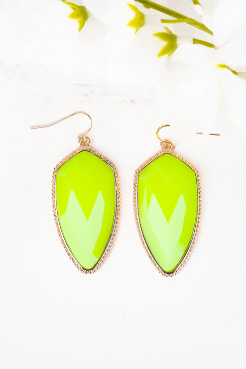 Miara Neon Yellow Petal Earrings