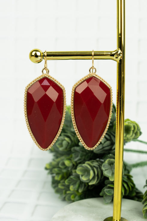 Miara Red Petal Earrings