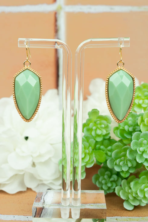 Lorelle Mint Petal Earrings