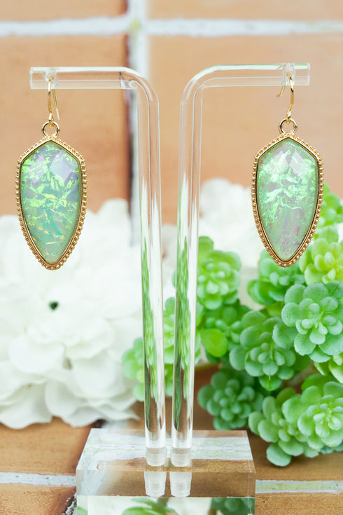 Lorelle Mint Opal Opal Petal Earrings