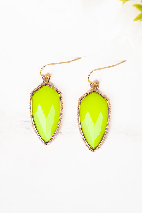 Lorelle Neon Yellow Petal Earrings