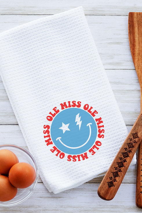 Happy Ole Miss Gamedays Waffle Kitchen Towel