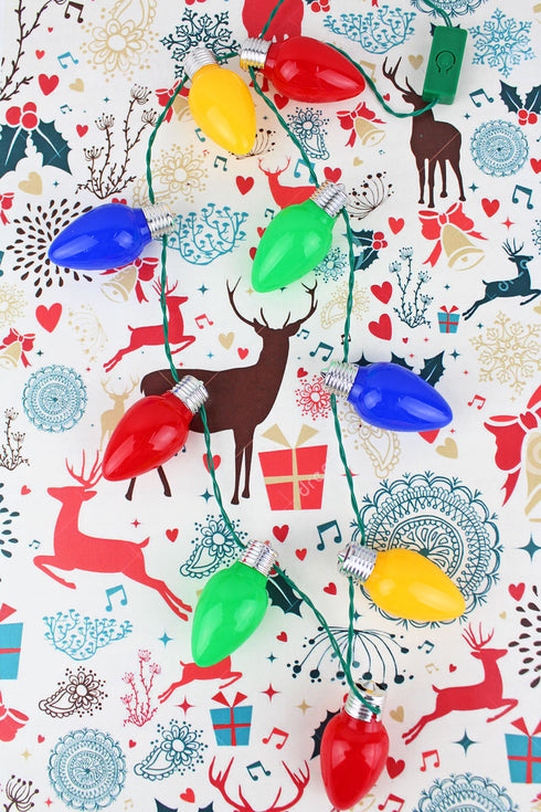 Jumbo Flashing Christmas Light Necklace