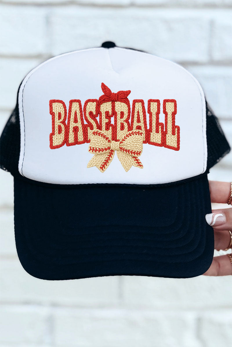 Baseball Game Day Faux Yarn Trucker Hat Game Day Trucker – ascot + hart main image 3