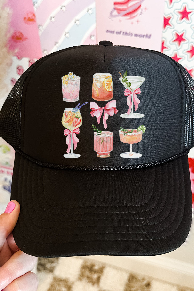 Sips By The Pool Otto Black Foam Front Trucker Hat | HH – Howdy Honey