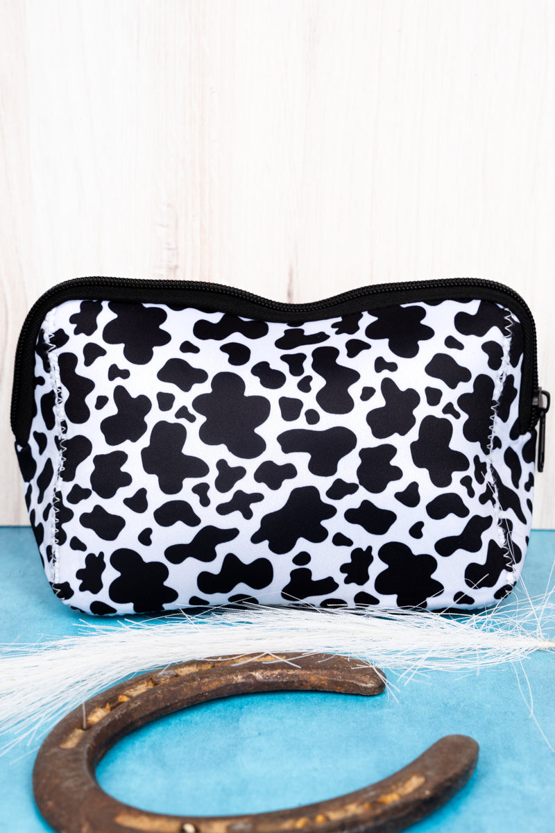 Cassie Cow Jetsetter Expandable Makeup Bag